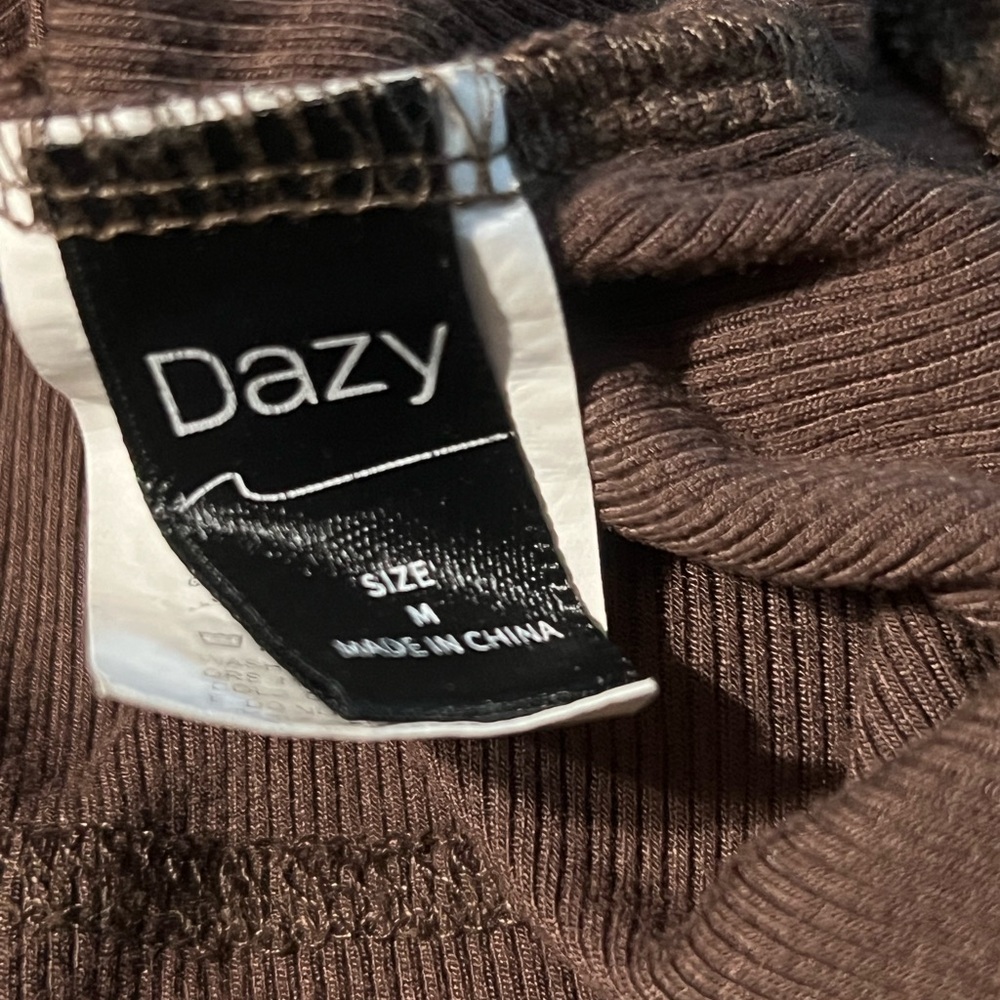 Dazy Y2k Ribbed Drawstring Top - Picture 2 of 4
